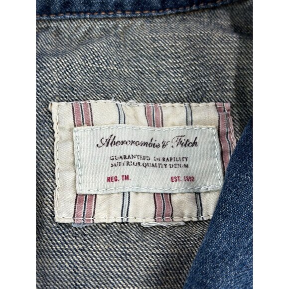 Abercrombie & Fitch Womens Denim Jacket With Button Closure & Pockets Coat - Picture 3 of 6